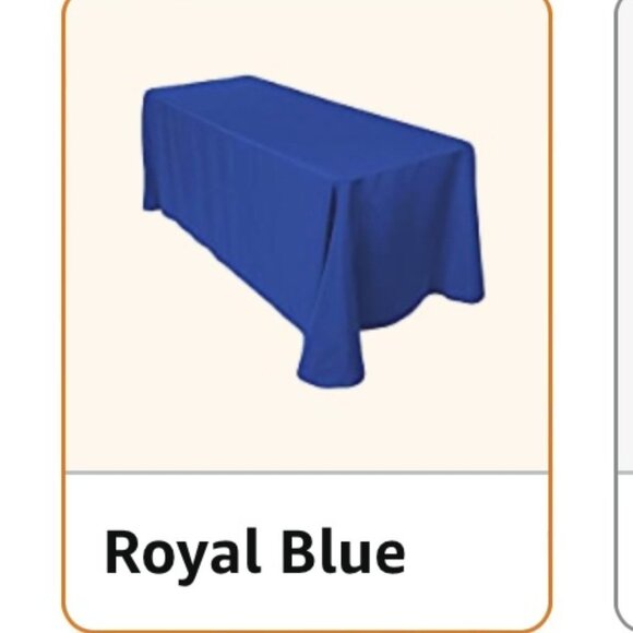 Amazon | Dining | Royal Blue 6 X 02 Rectangle Table Cloth New In ...